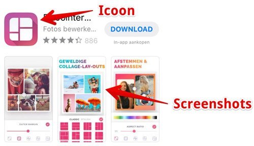 Icoon van app in de App Store