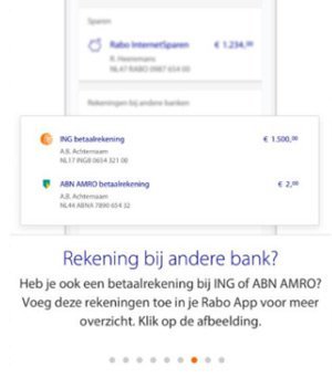 onboarding scherm rabo app